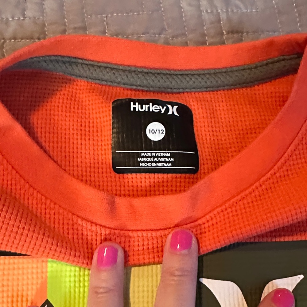 Orange Boys Hurley Long Sleeve Shirt - Picture 2 of 5